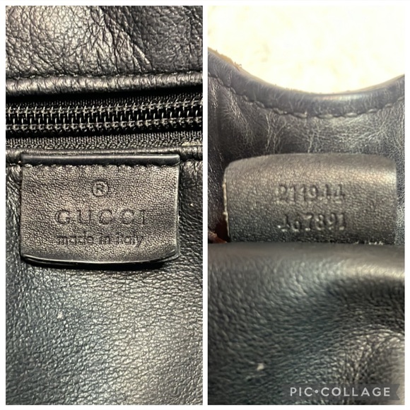 Gucci Guccissima Rare Leather Lining Sukey Vintage Med Shoulder Tote Bag Black - Picture 17 of 17